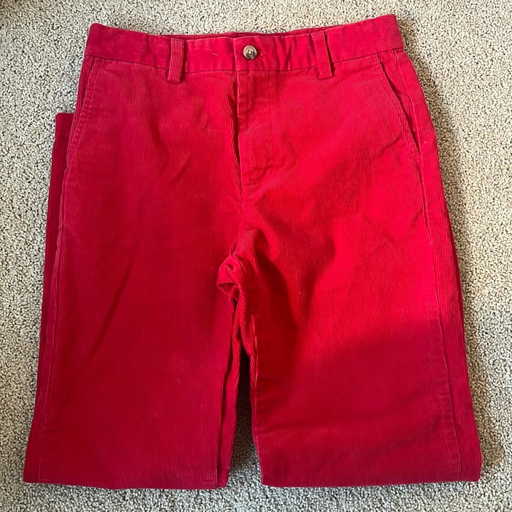 Boys Vineyard Vines Red Cords - excellent condition. Size 14.